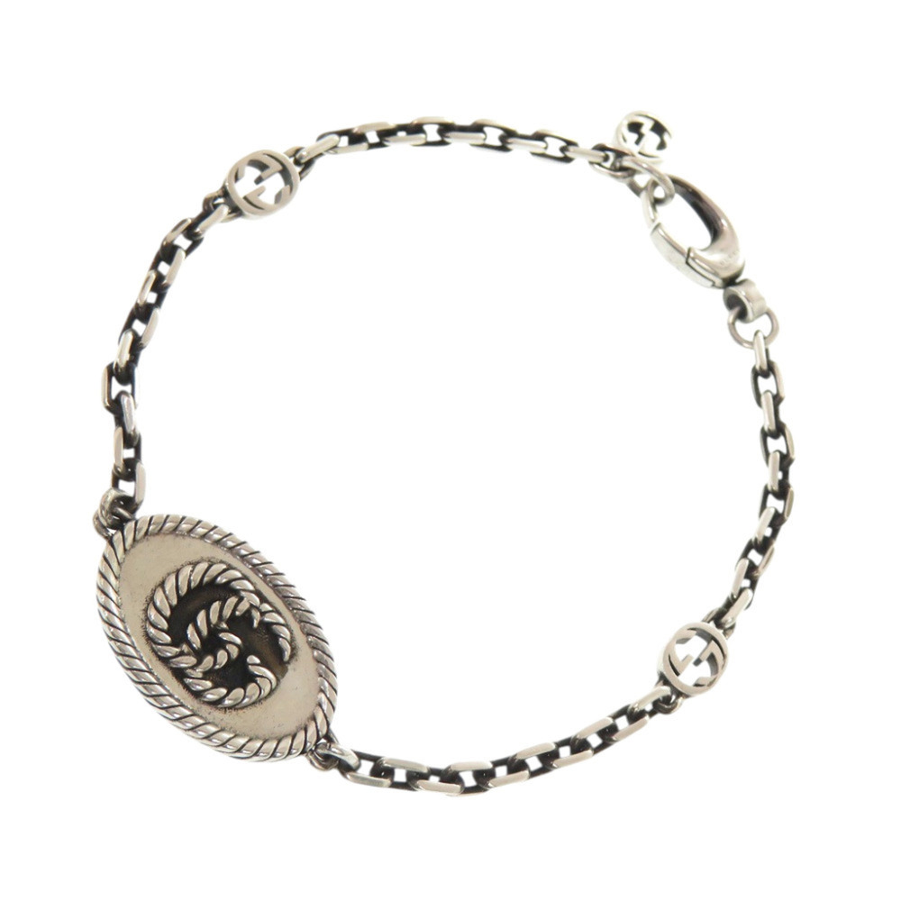 GUCCI Silver GG Marmont Charm Bracelet